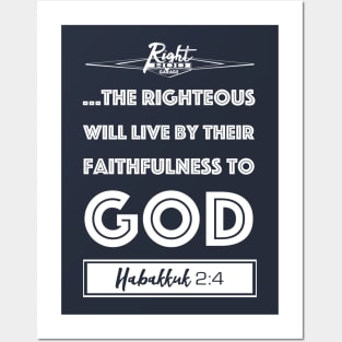 Live By Righteousness (flat white) Posters and Art